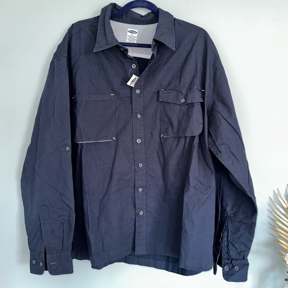 🦋 NWT Men’s Old Navy Button Down Long Sleeve XXL